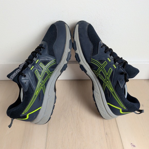 ASICS Gel-Venture 8 Mens 13 Trail Running Shoes Navy Blue Lime Green Sneakers main image 5